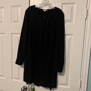 LOFT Black Long Sleeve Dress